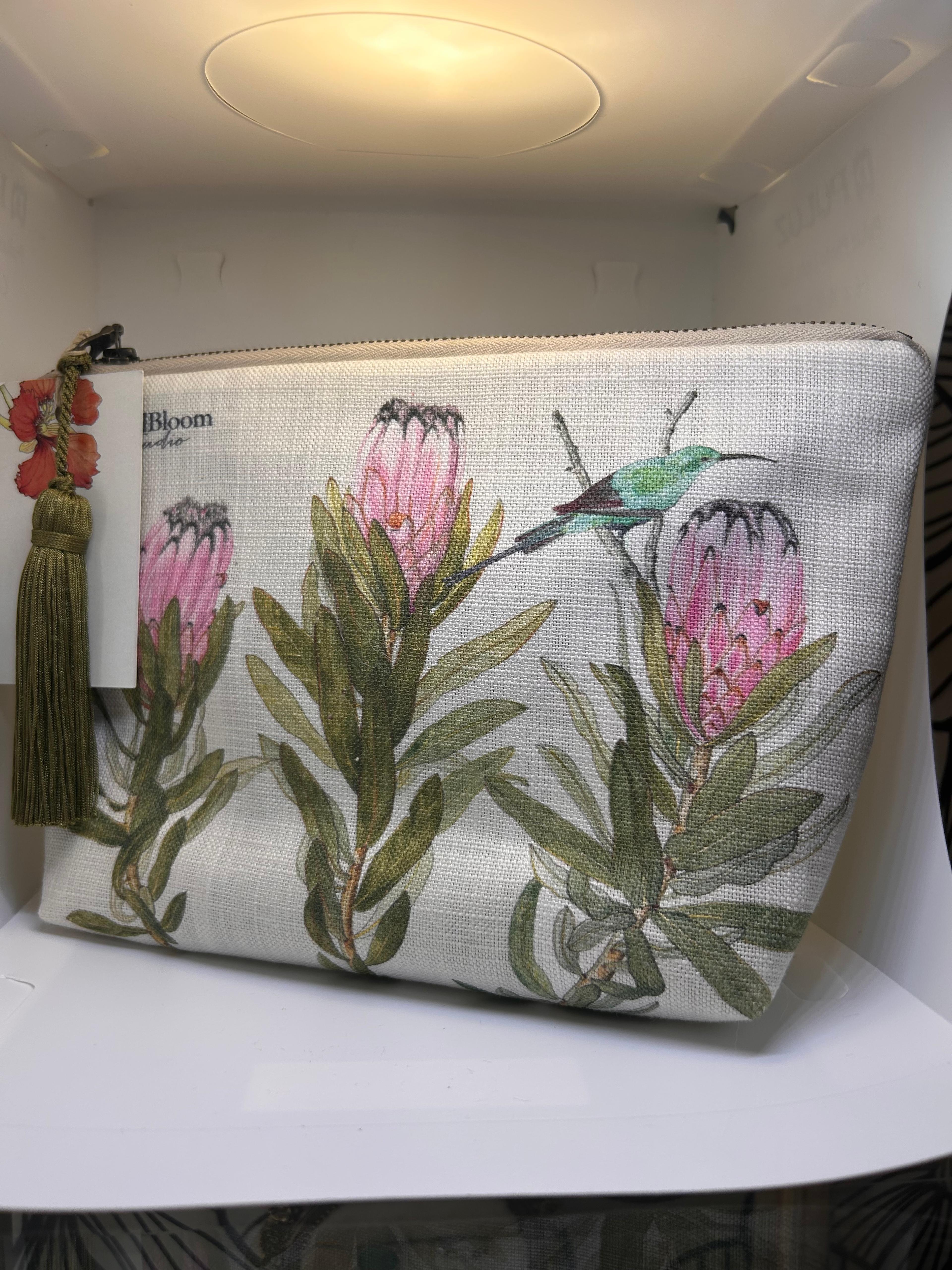 Protea & Sunbird Tassel Clutch