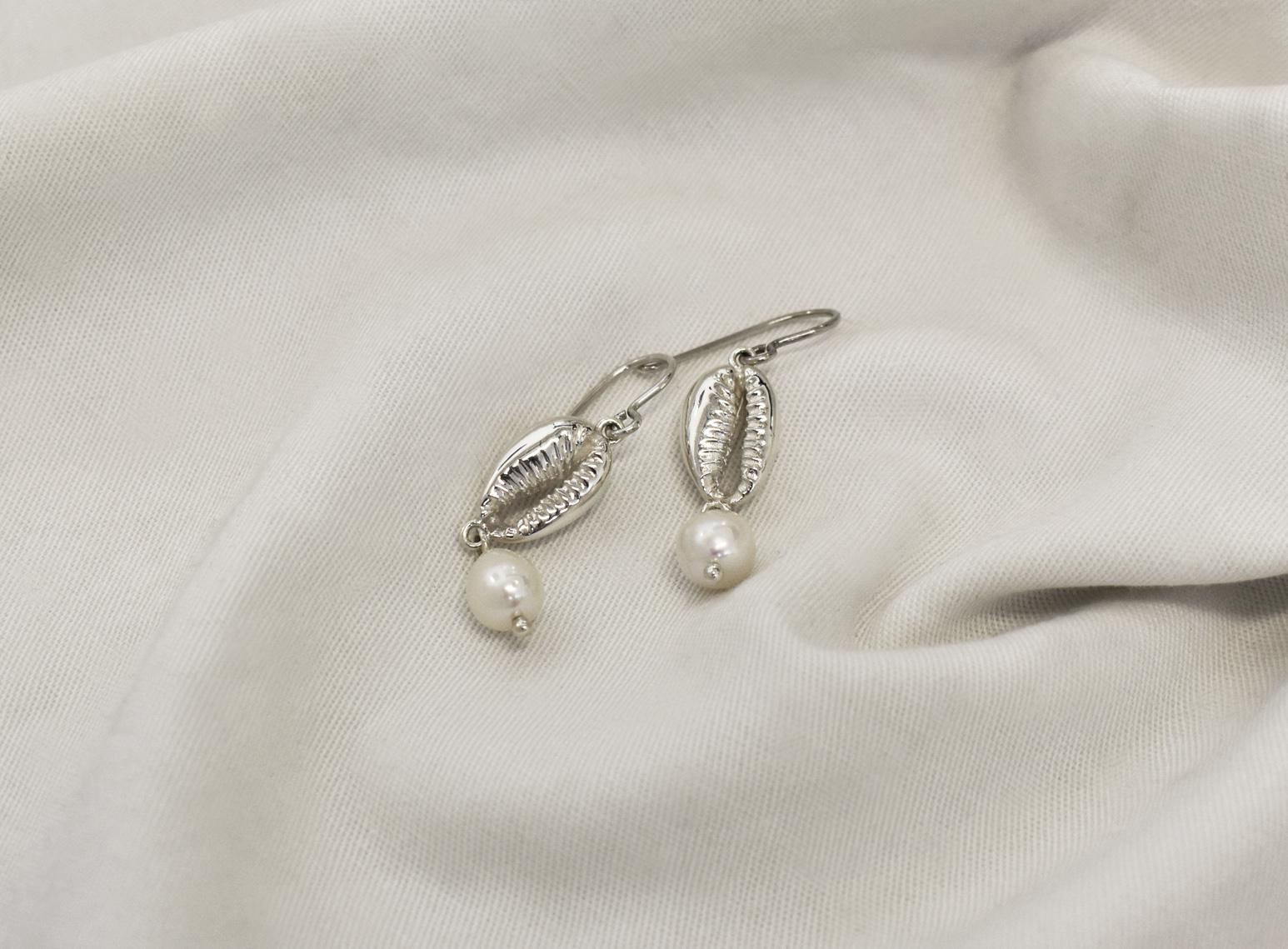 Kinkel Jewelry - Cowrie Pearl Earrings — view 5