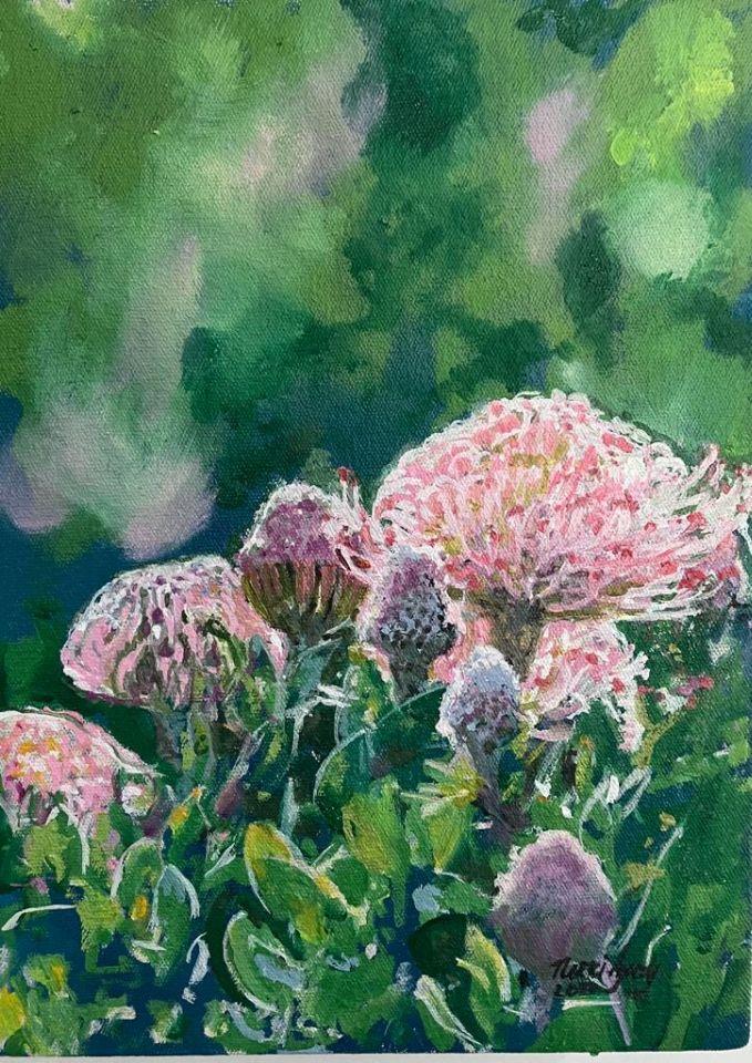 Nikki Gray - Small Canvas Fynbos Flower