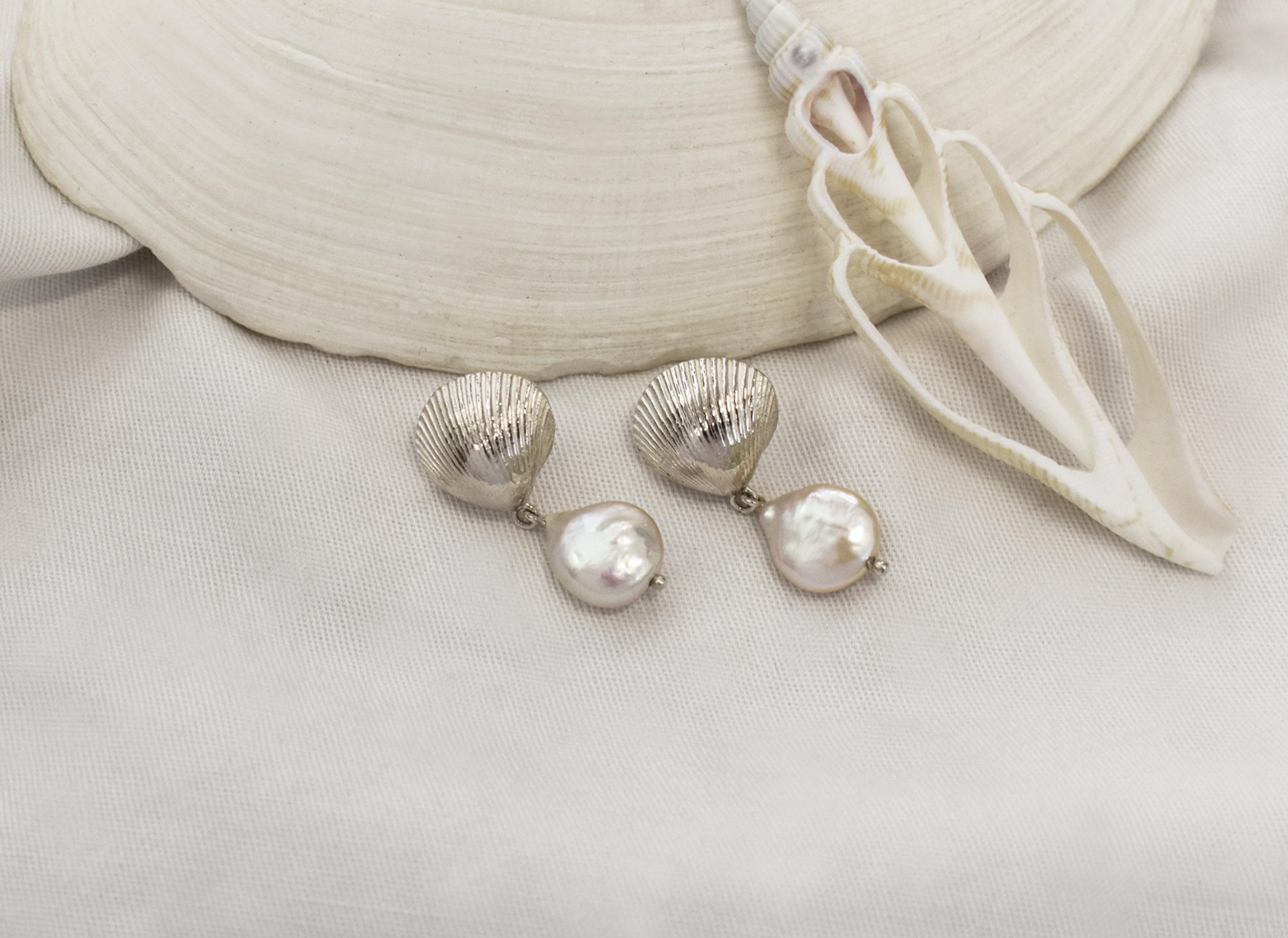 Kinkel Jewelry - Calico Pearl Studs — view 3