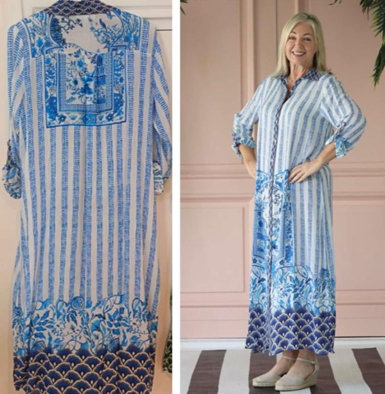 Maddison Shirt Dress Blue MAD-1