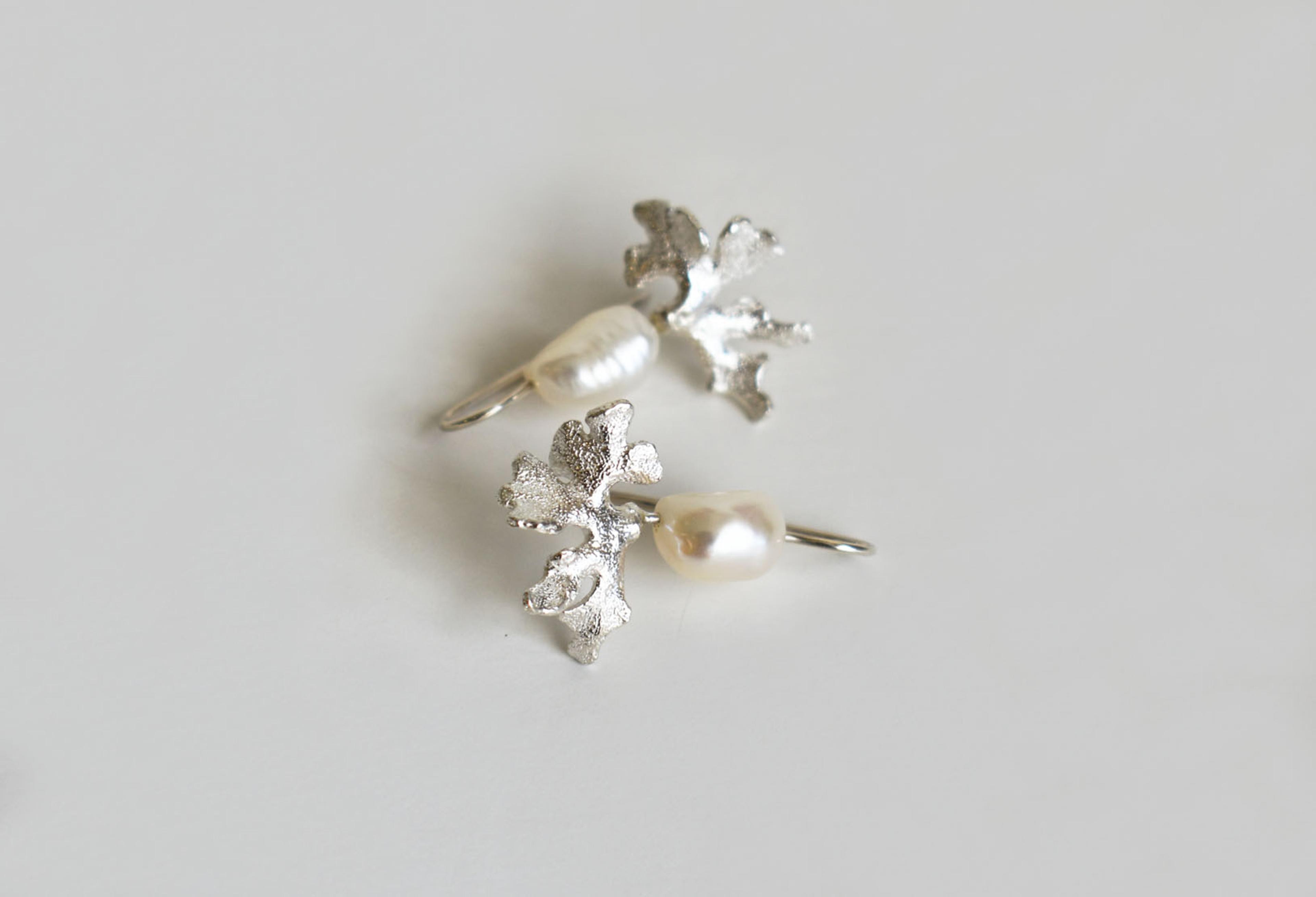 Kinkel Jewelry - Coral Pearl Earrings Kinkel — view 4
