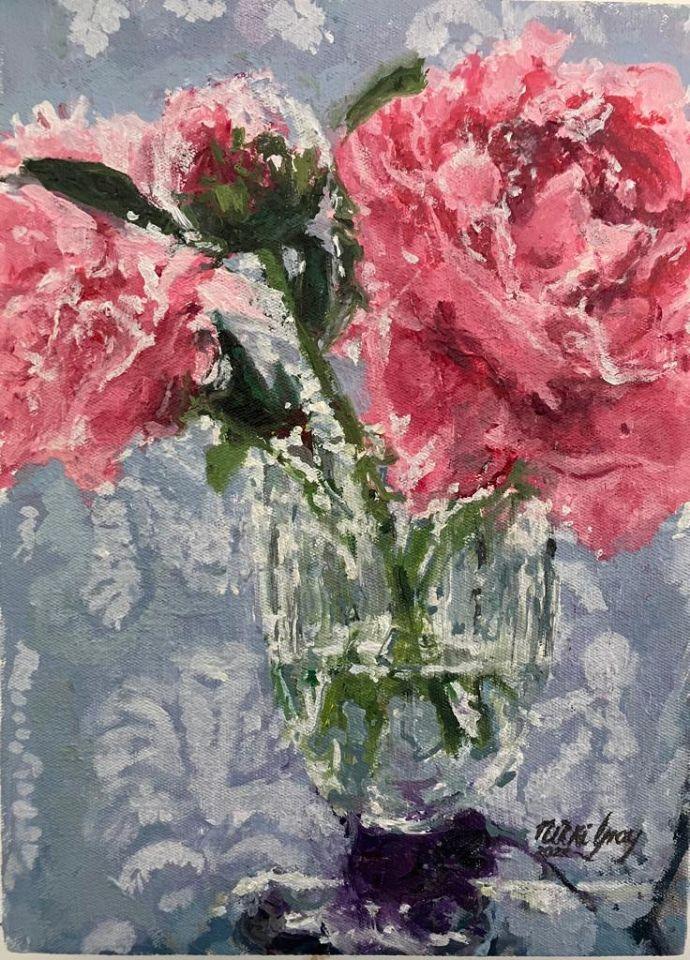 Nikki Gray - Small Canvas Rose