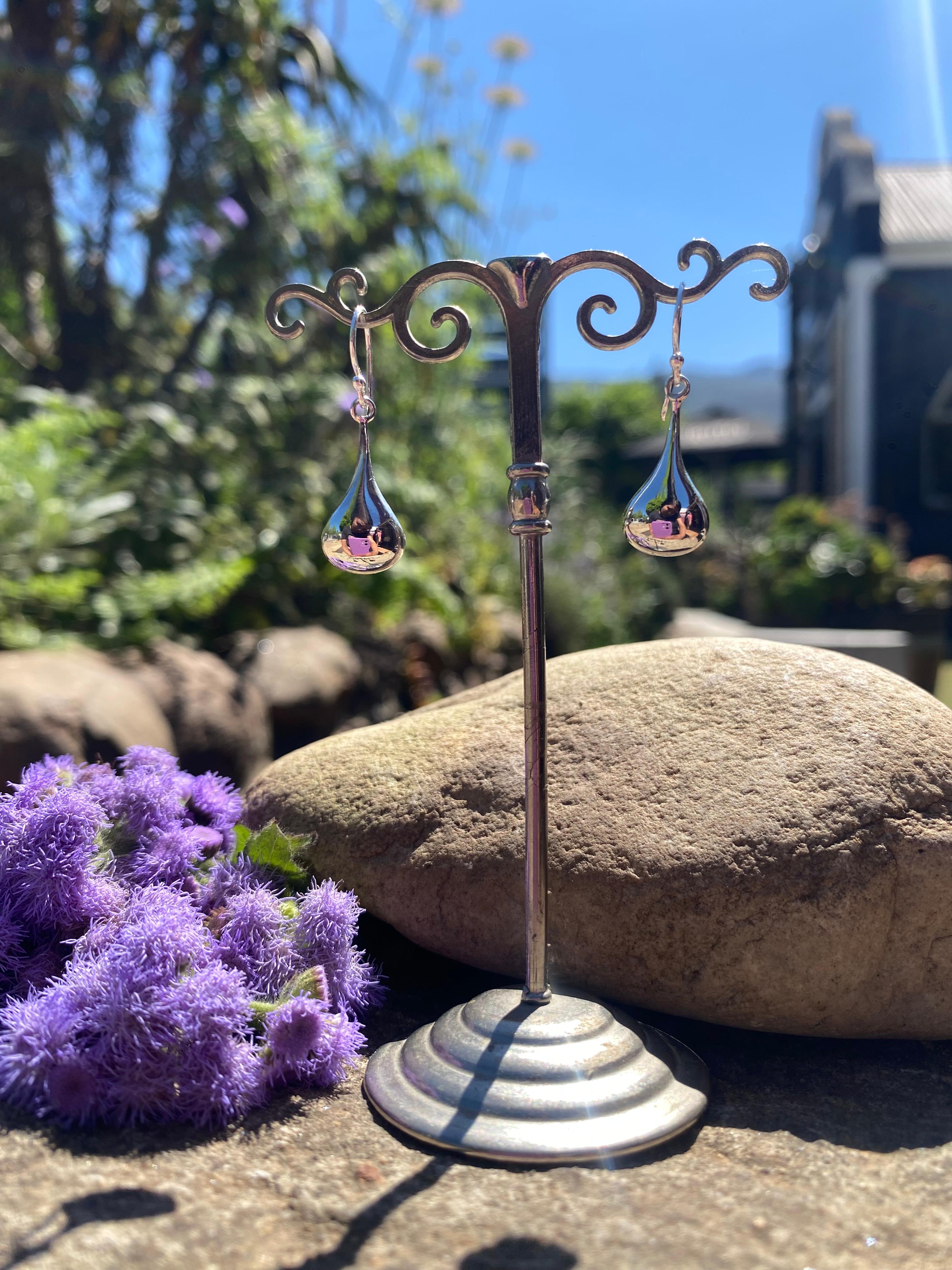 Sterling Silver Teardrop Dangle Earrings