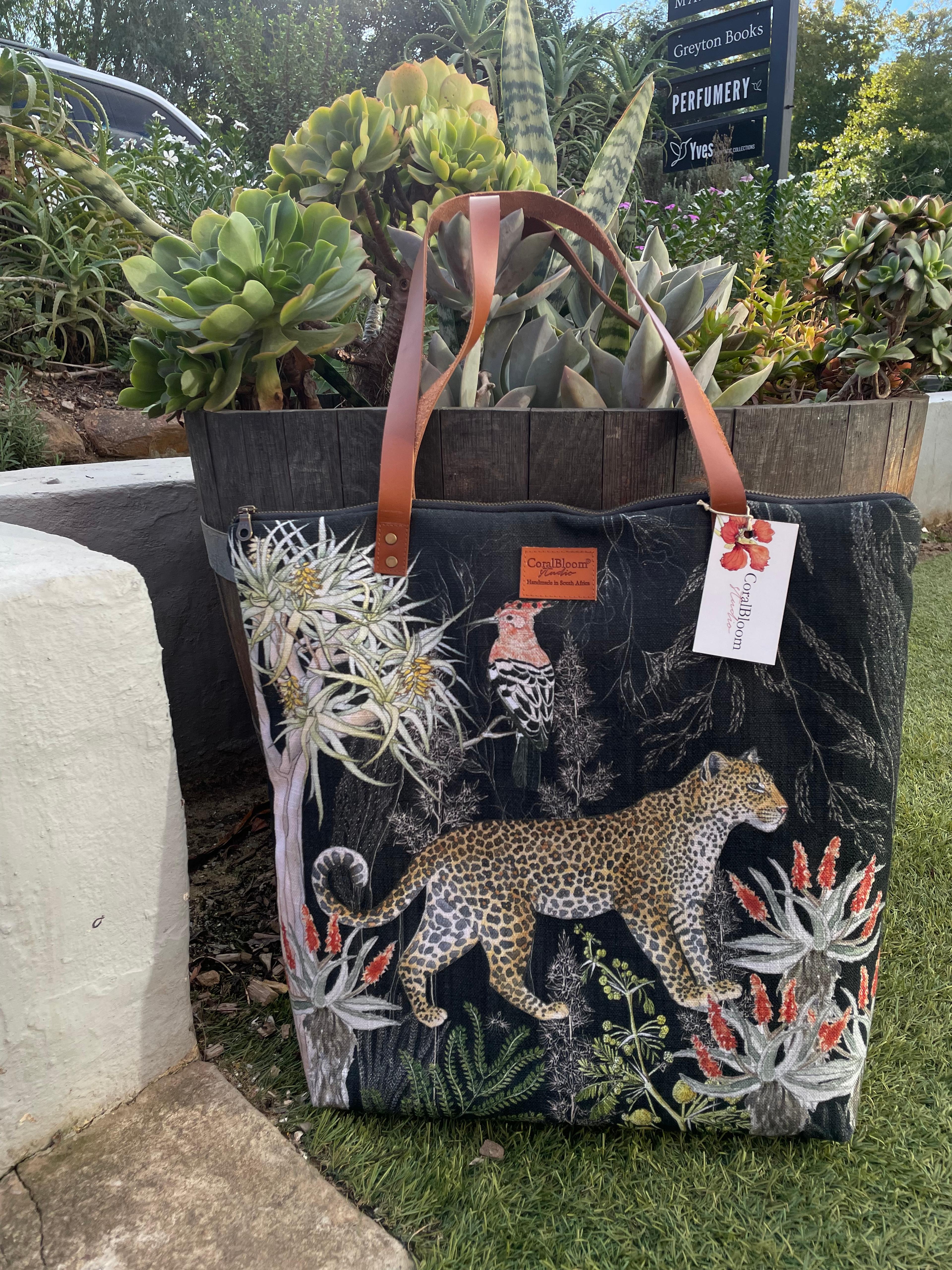 Black Leopard Luxury Tote Bag
