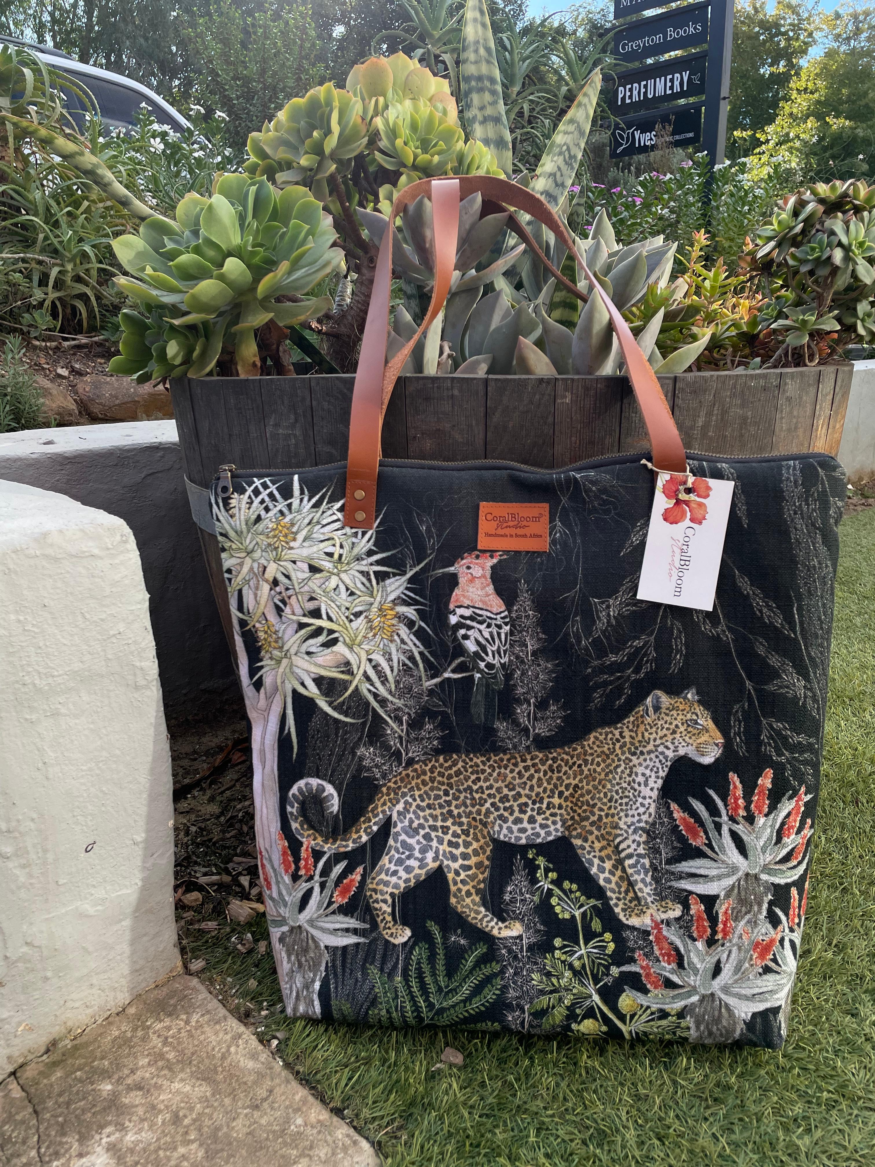 Black Leopard Luxury Tote Bag
