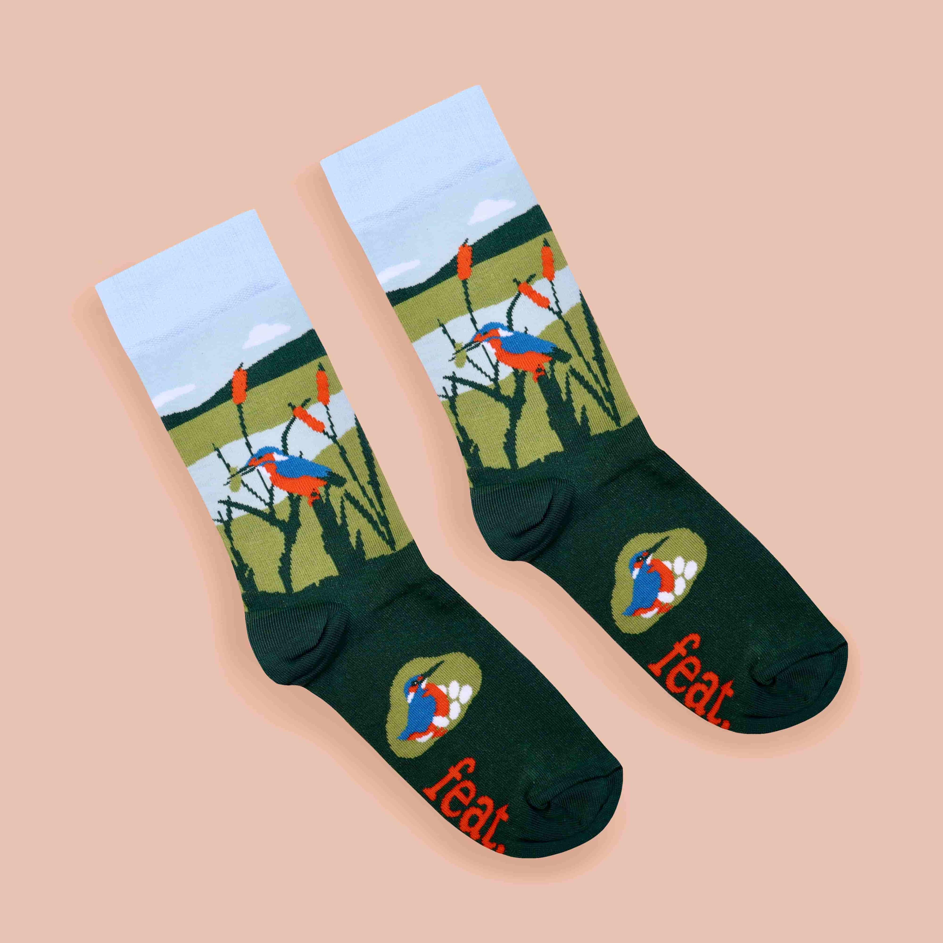 Malachite Kingfisher Socks — view 2
