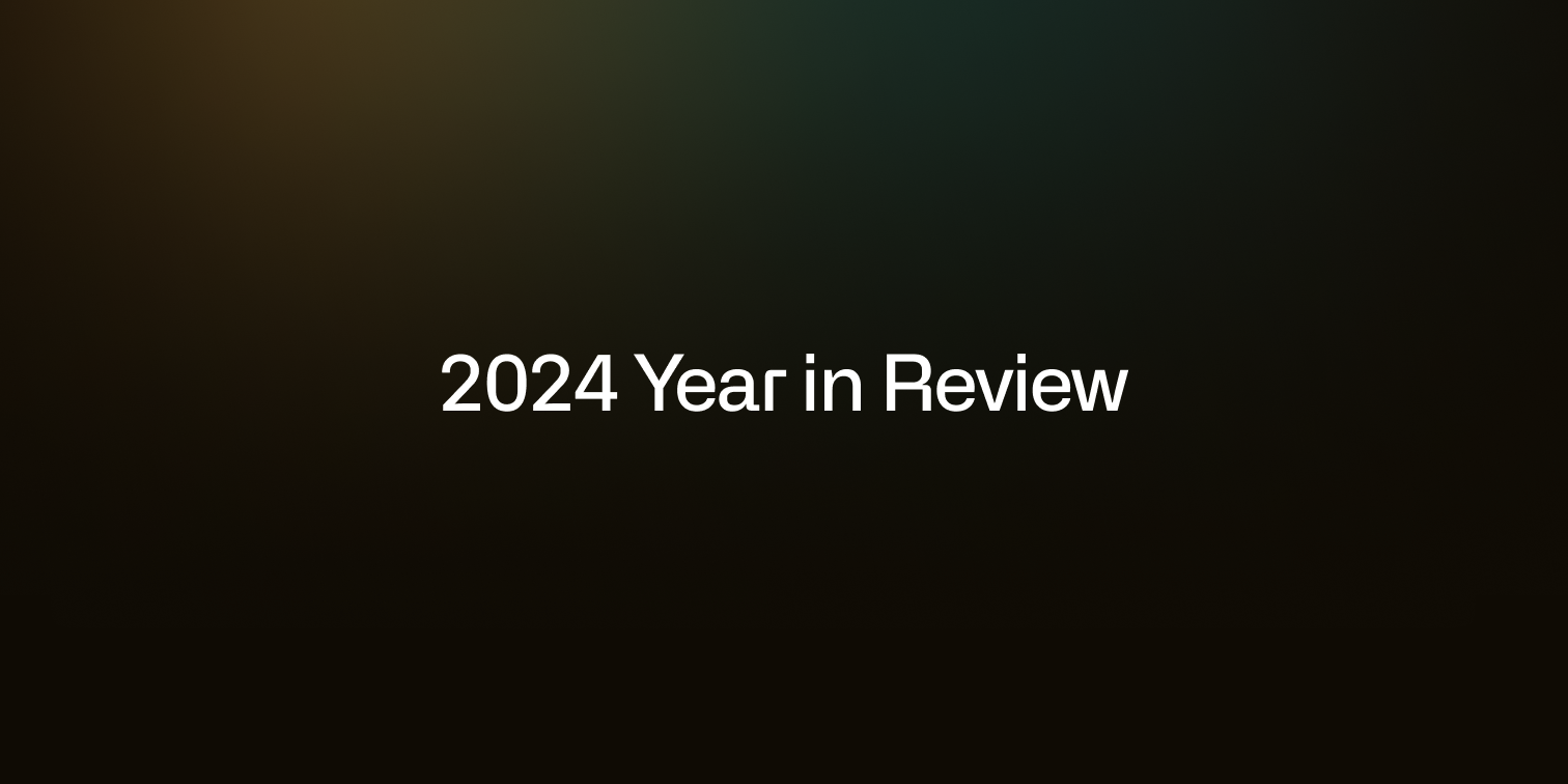 a black background with the words 2024 year in review