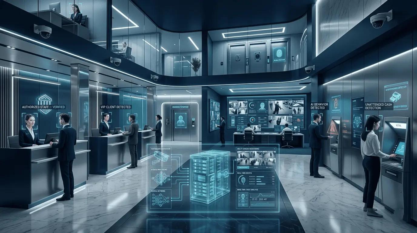 Server-Based Facial Recognition Security Cameras in 2026 Bank Networks