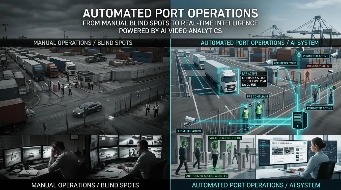 Automated Port Operations Replacing Manual Blind Spots with AvidBeam's 4-Pillar Solution Suite