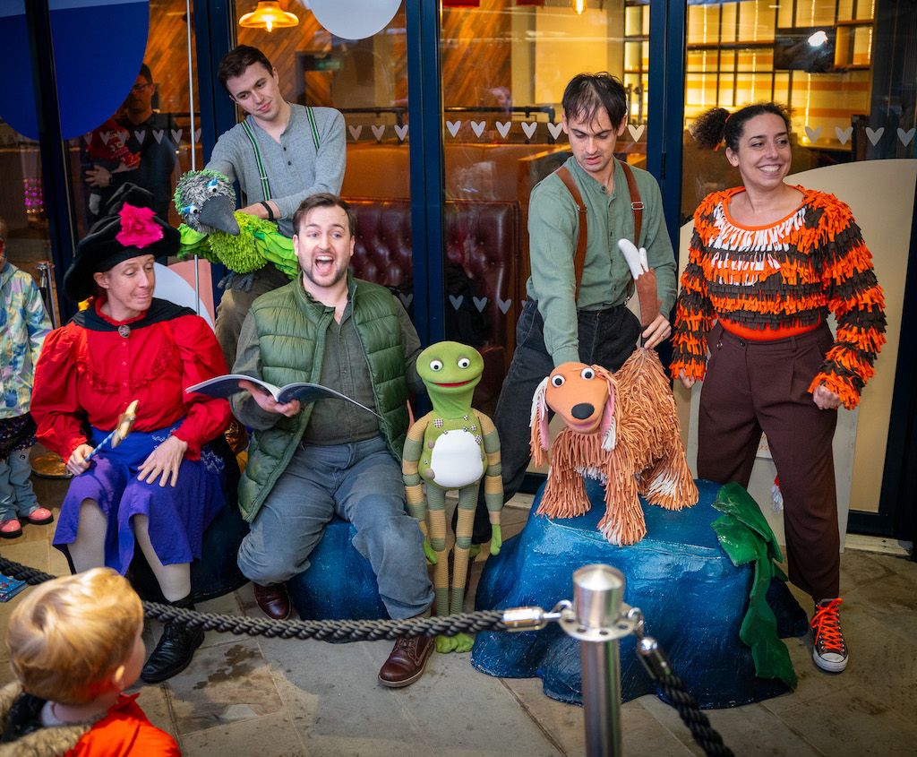 Tall Stories performs scenes from 'Room on the Broom'