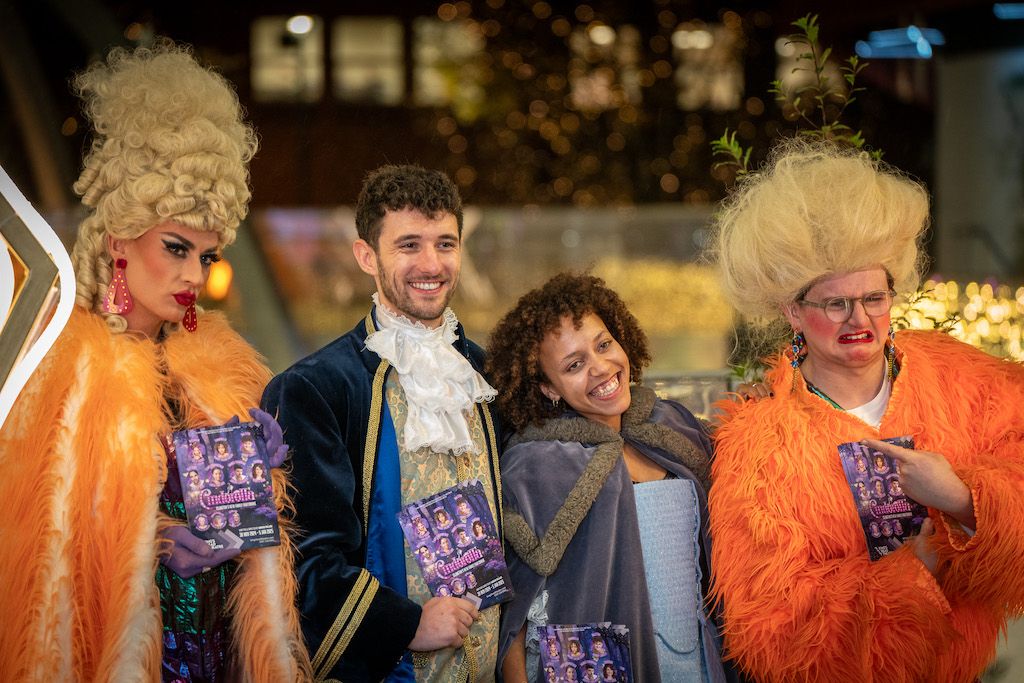 Cast members from King's Head Theatre's Cinderella