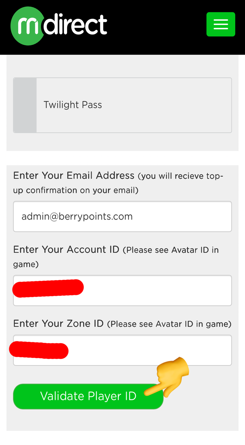 Enter your email, account ID and zone ID