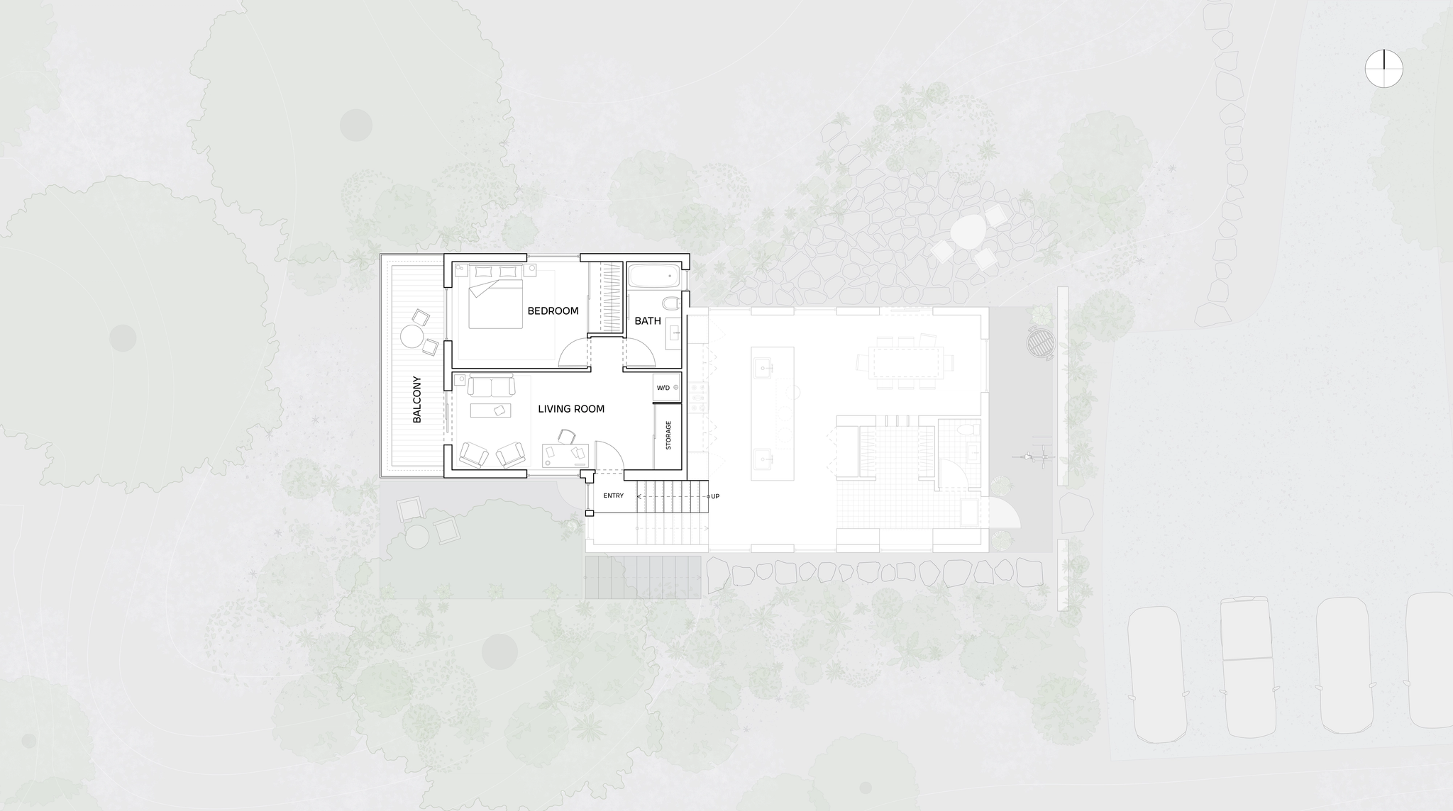 Upper floor plan (single unit)