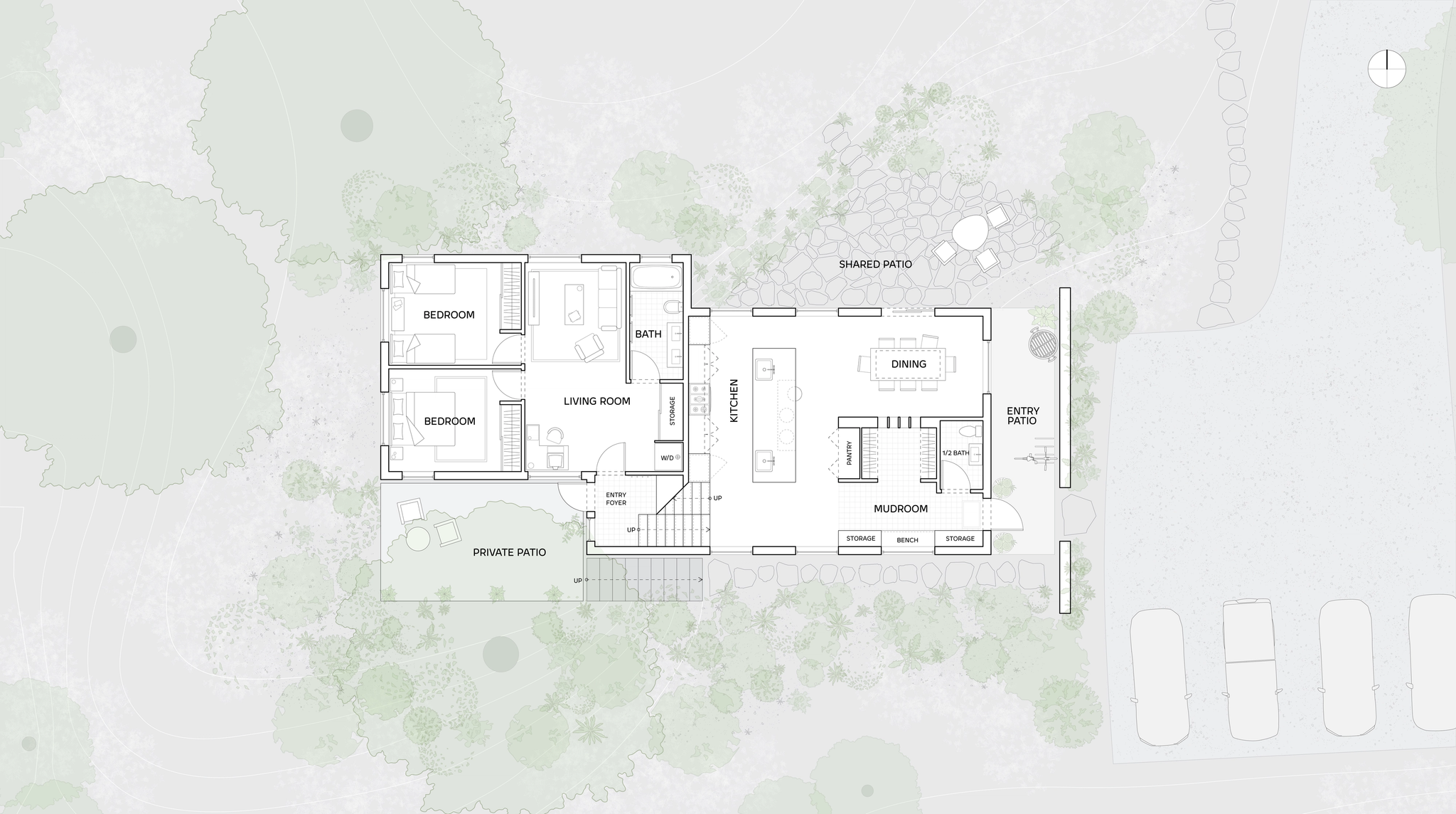 Lower floor plan (family unit)