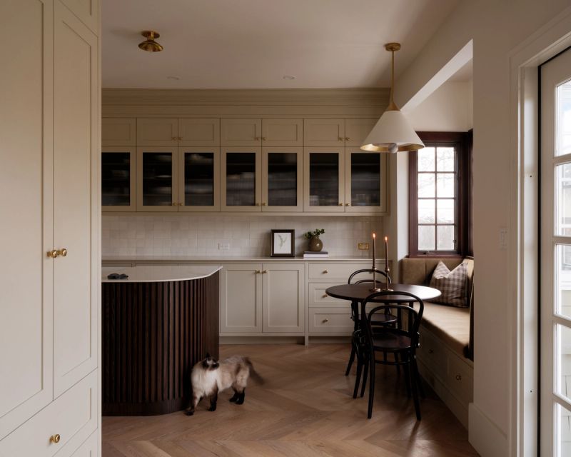 Warm dining room interior