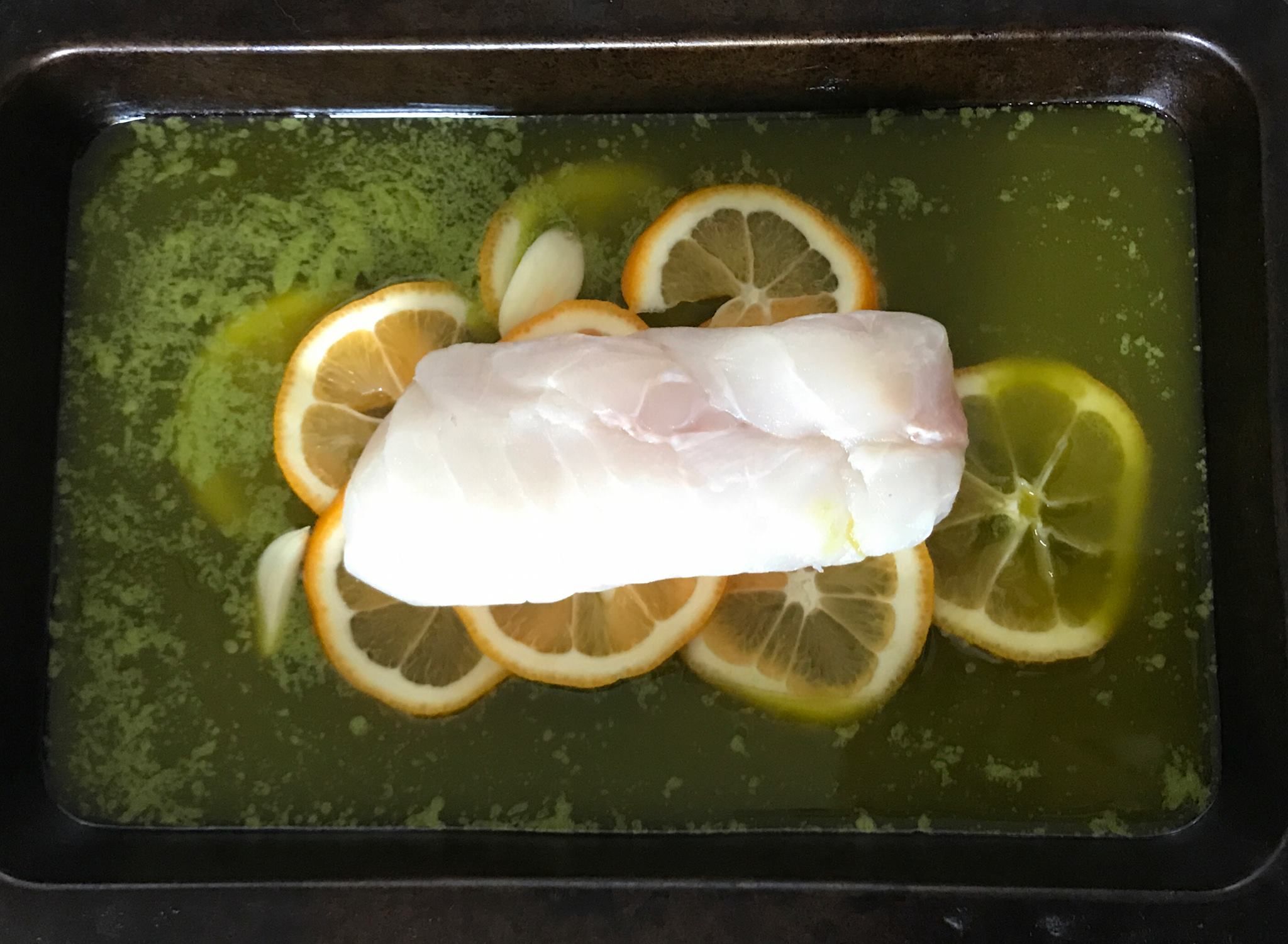 Dramatically Flavoured Olive Oil Poached Fish