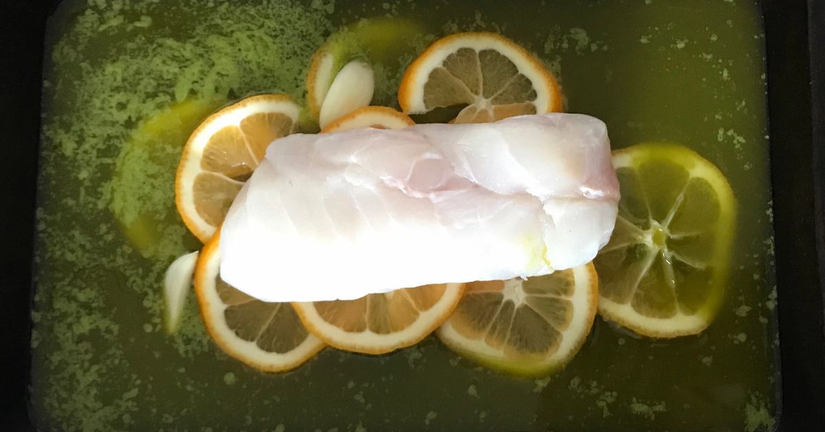 Dramatically Flavoured Olive Oil Poached Fish
