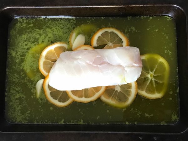 Dramatically Flavoured Olive Oil Poached Fish