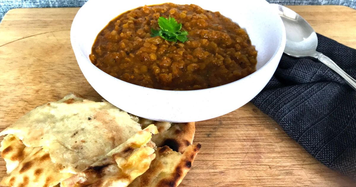 Spiced Tomato, Lentil Coconut Soup