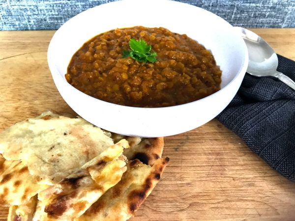 Spiced Tomato, Lentil Coconut Soup