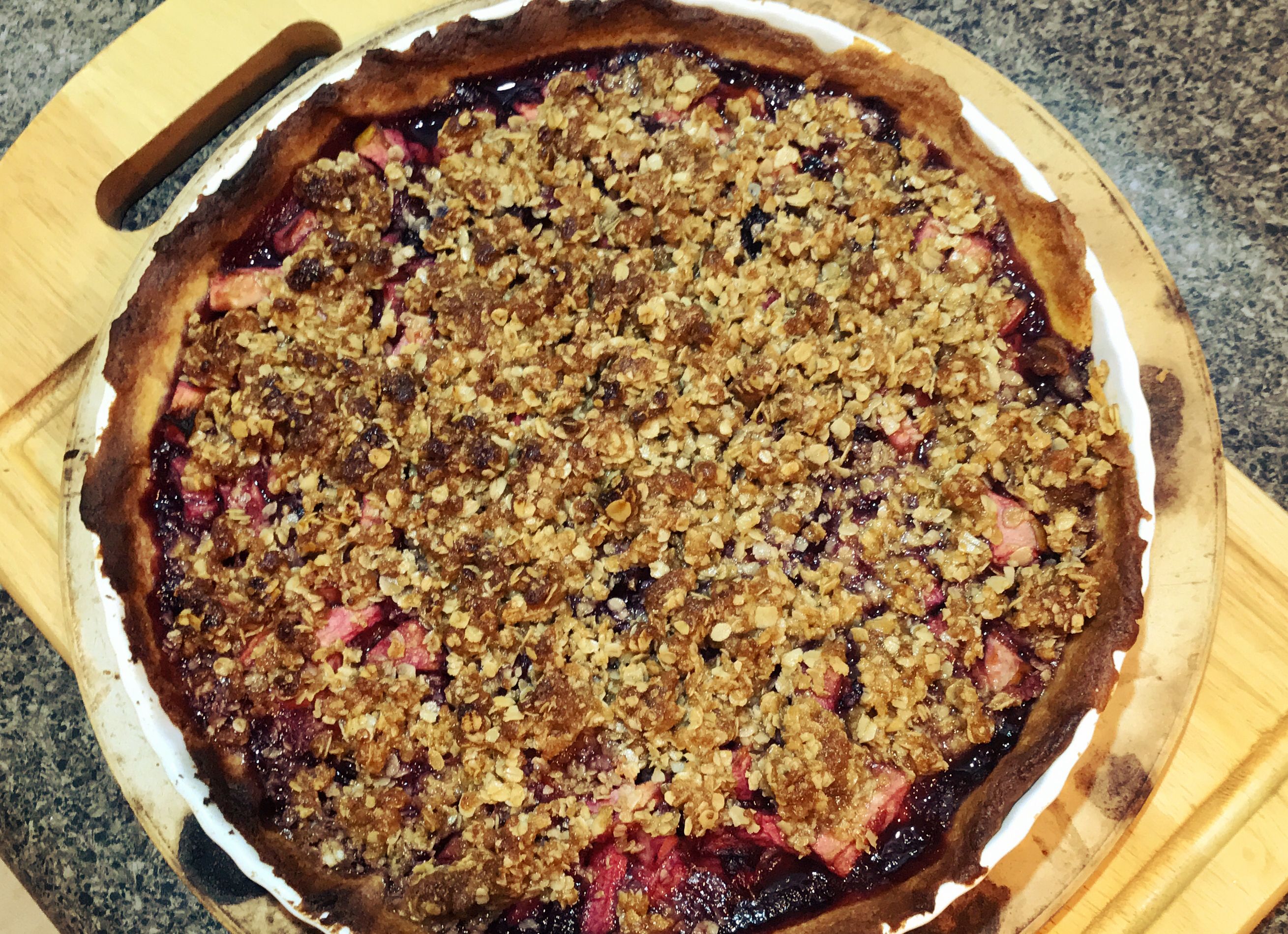 Apple Tamarillo Crumble Tart