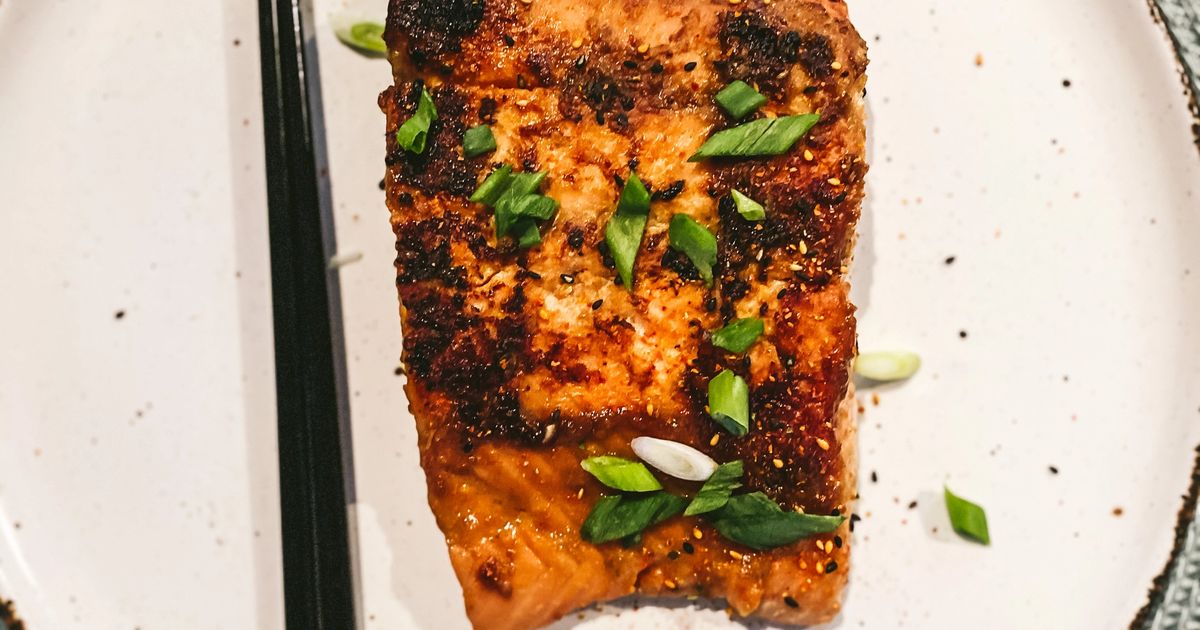 Miso Salmon with Stirfried Greens