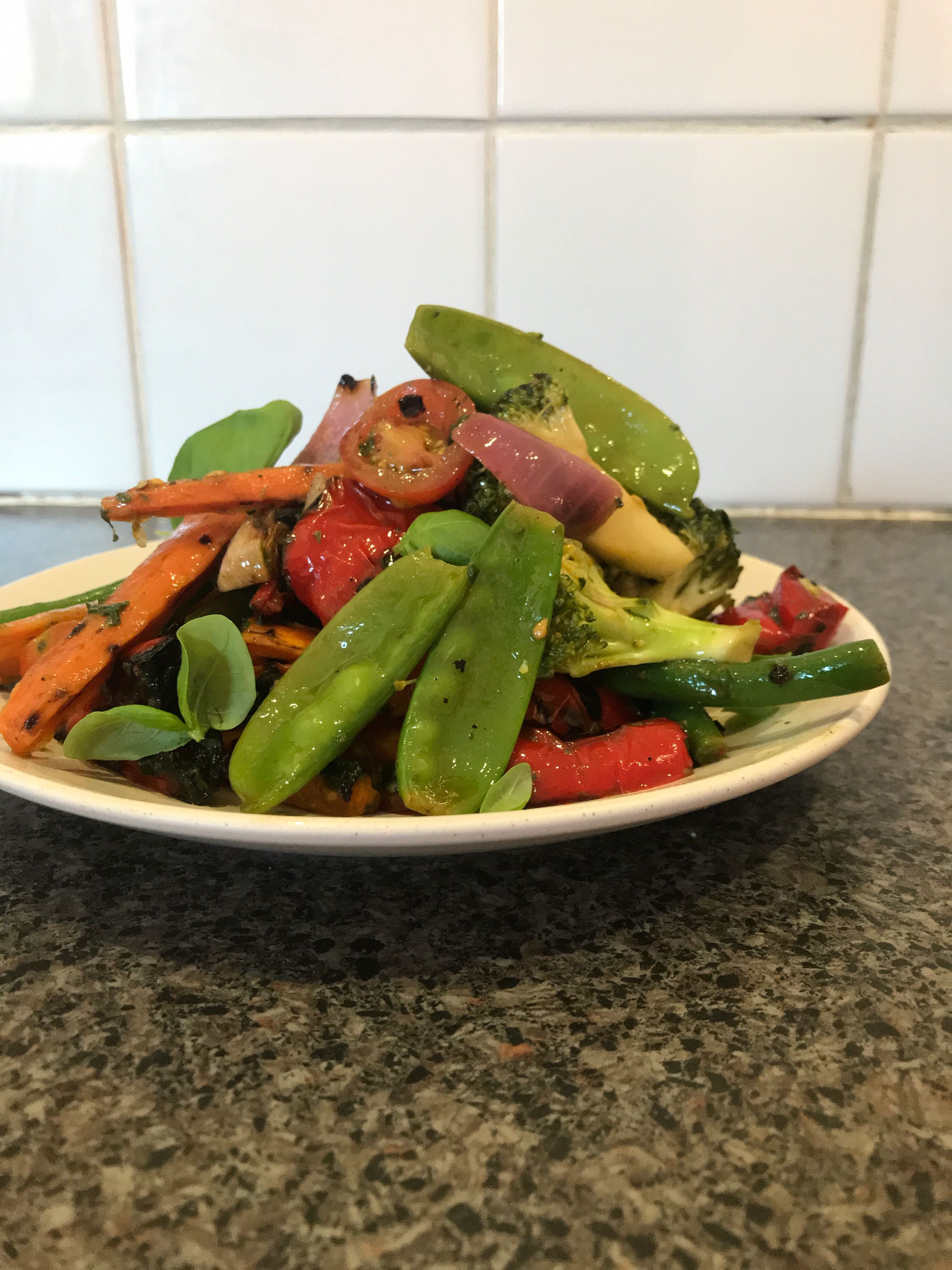 Grilled Vegetable Salad with Herby Dressing