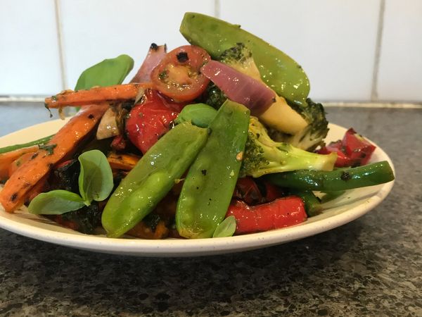 Grilled Vegetable Salad with Herby Dressing