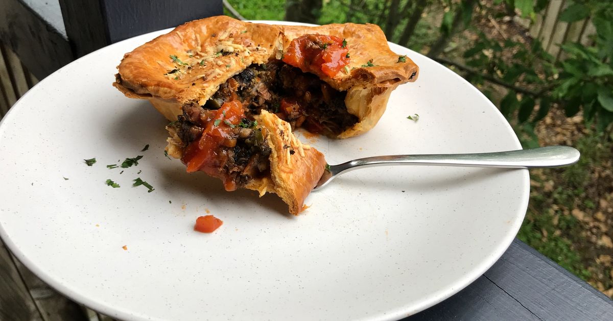 Leftover Roast Lamb, Bacon Mushroom Pies