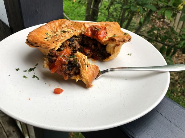 Leftover Roast Lamb, Bacon Mushroom Pies