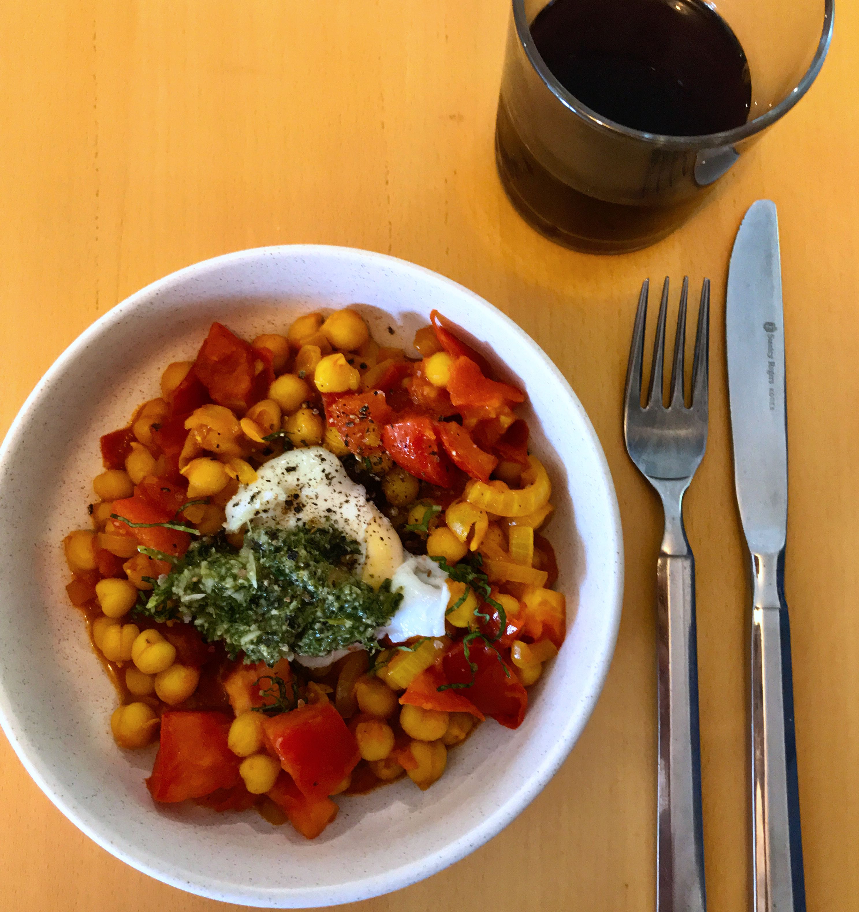 Braised Tomato Chickpea Stew