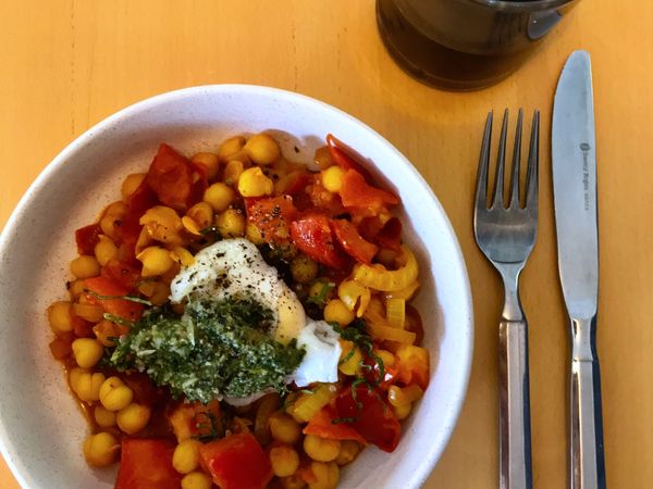 Braised Tomato Chickpea Stew