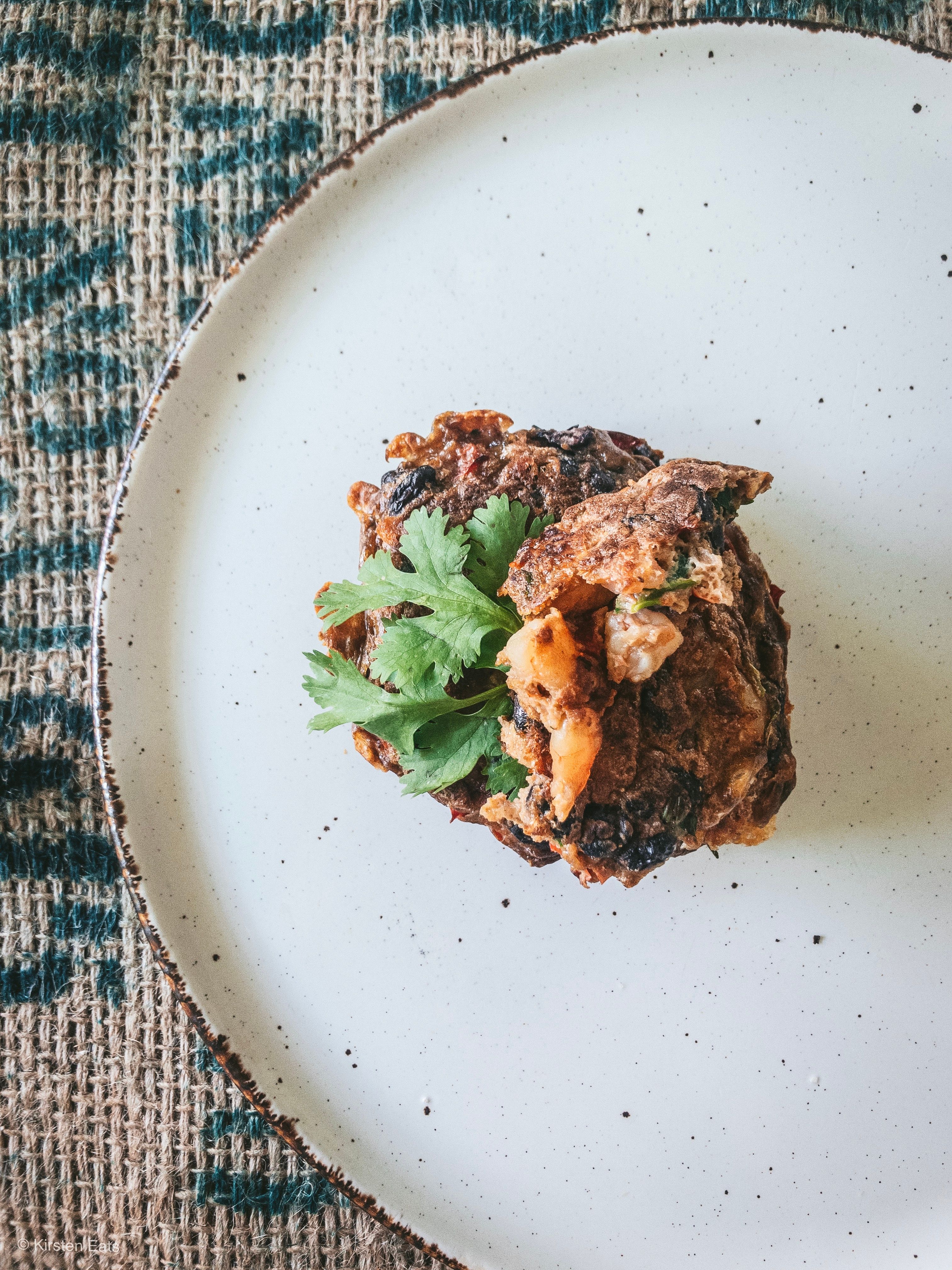 Mexican Black Bean and Prawn Fritters