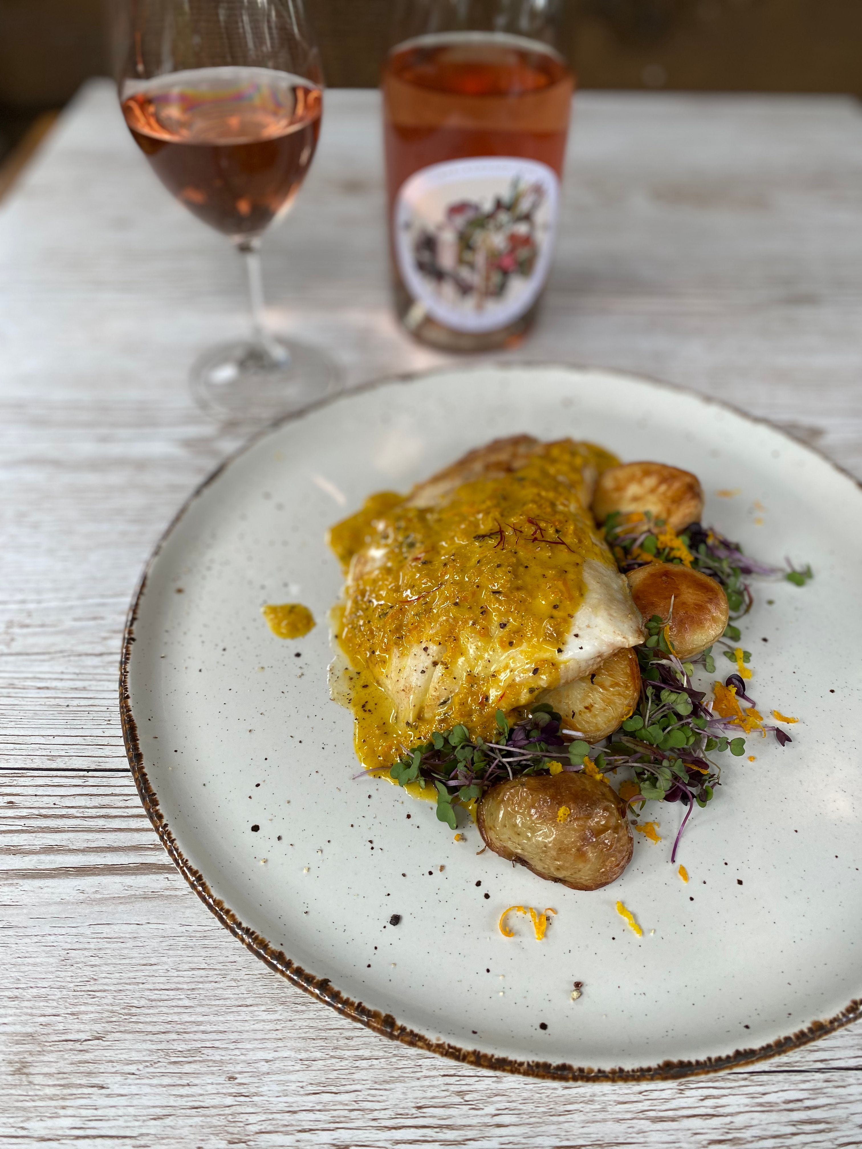 Panfried John Dory with Orange Saffron Sauce