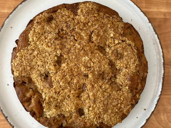 Feijoa Crumble Cake with Chai Spices