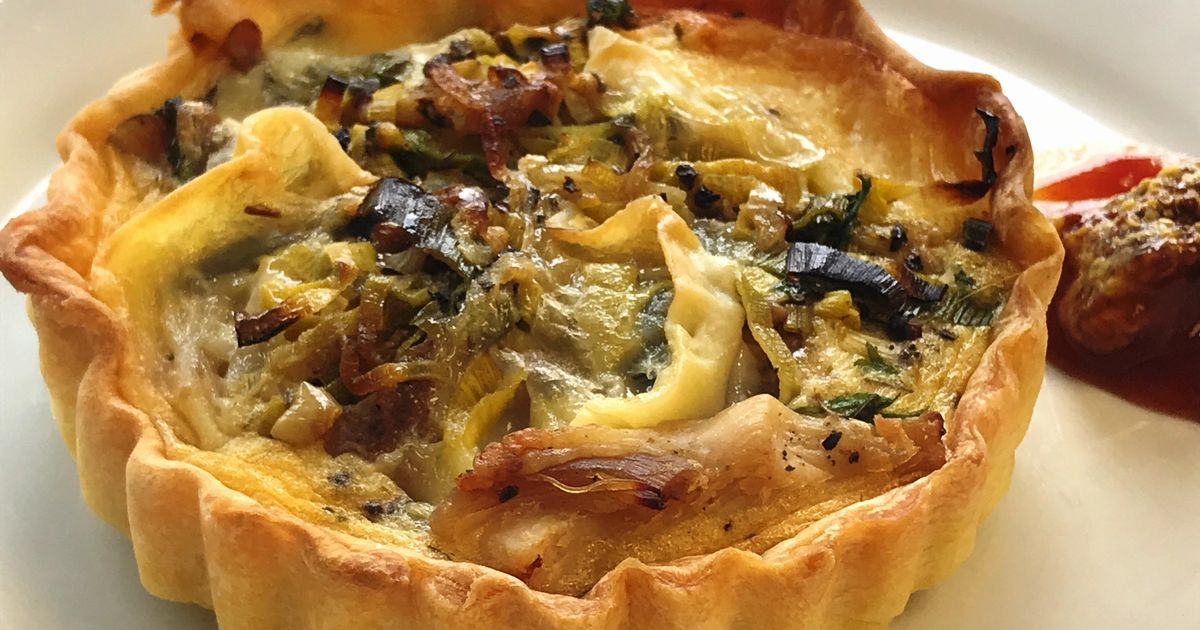 Chicken Leek Brie Tarts