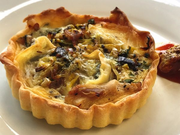 Chicken Leek Brie Tarts