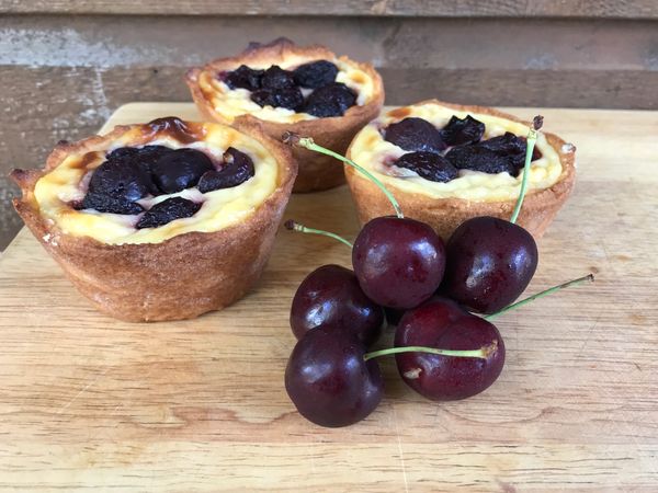 Cherry Custard Tarts