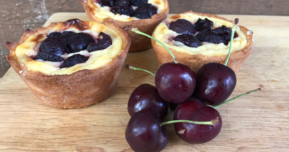Cherry Custard Tarts