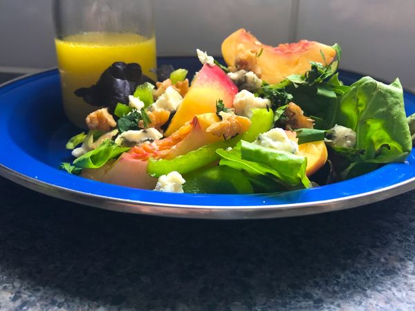 Nectarine Salad with Blue Cheese
