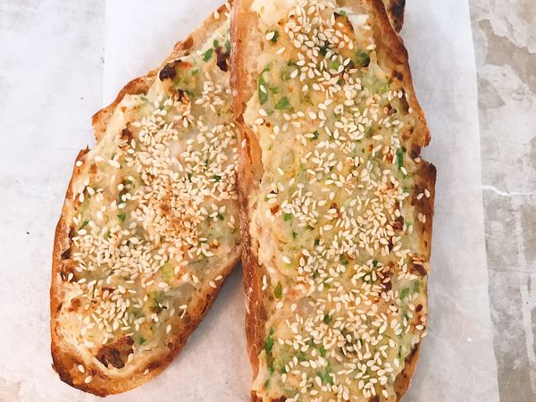 Miso Sesame Prawn Toasts