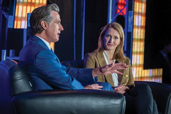 California Governor Gavin Newsom and CalChamber President and CEO Jennifer Barrera