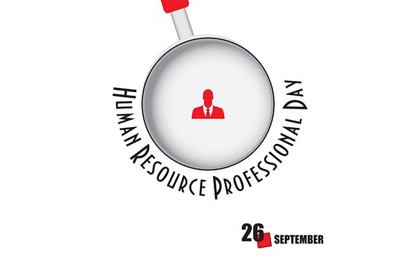 Human Resource Professional Day graphic with a magnifying glass around a person icon and the date September 26.