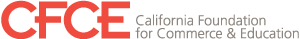 CFCE logo: red initials beside California Foundation for Commerce & Education in gray.