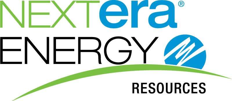 NextEra Energy Resources logo with green, blue and black lettering and a green curved underline.