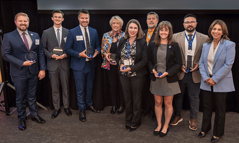 President’s Circle Award recipients with 2025 CalChamber Chair Maryam Brown (right).