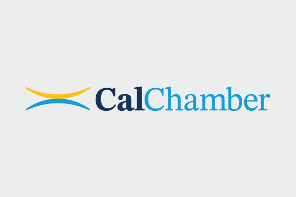 CalChamber wordmark in dark blue and teal beside yellow and blue curved lines.