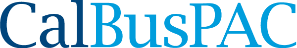 CalBusPAC wordmark in dark blue and teal.