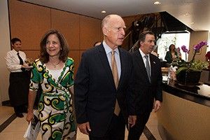 First Lady Anne Brown, Governor Brown and Mexico Foreign Affairs Minister Meade